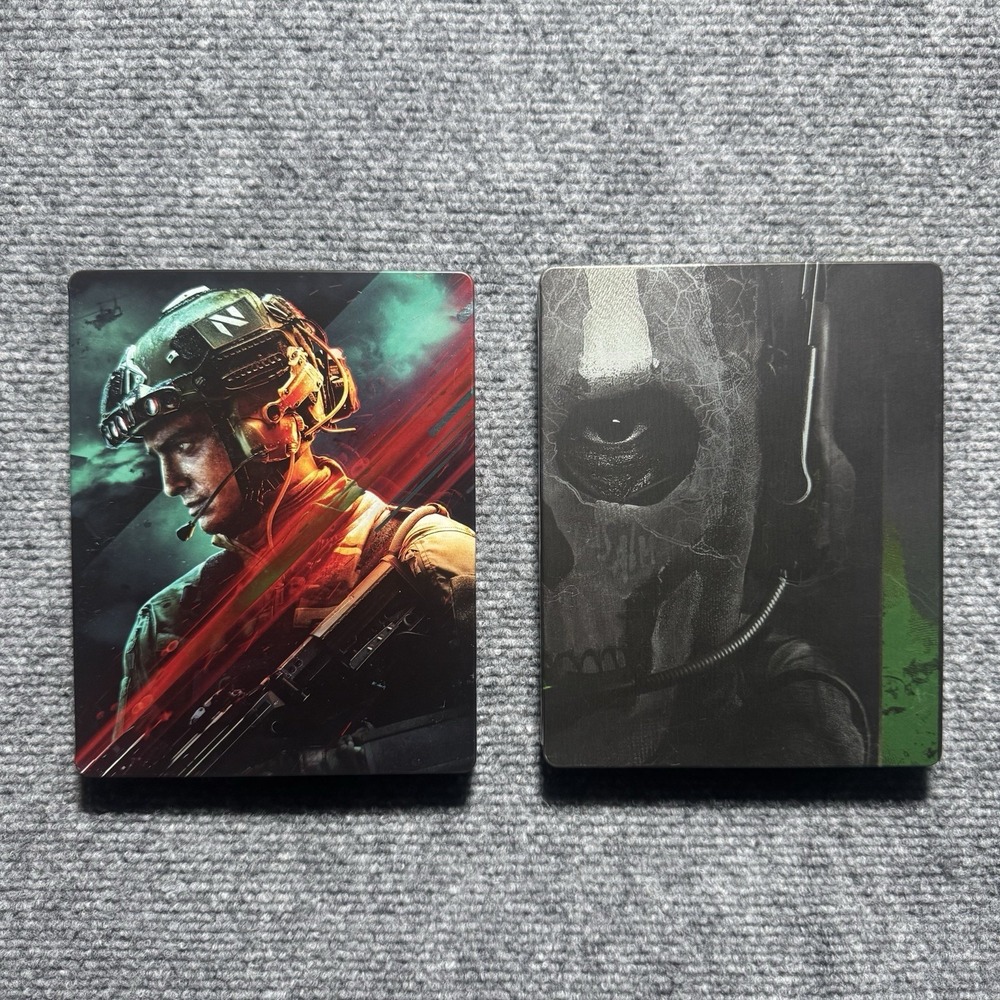 Call of Duty Modern Warfare 2 & Battlefield 2042 Steelbook Case Only NO Game